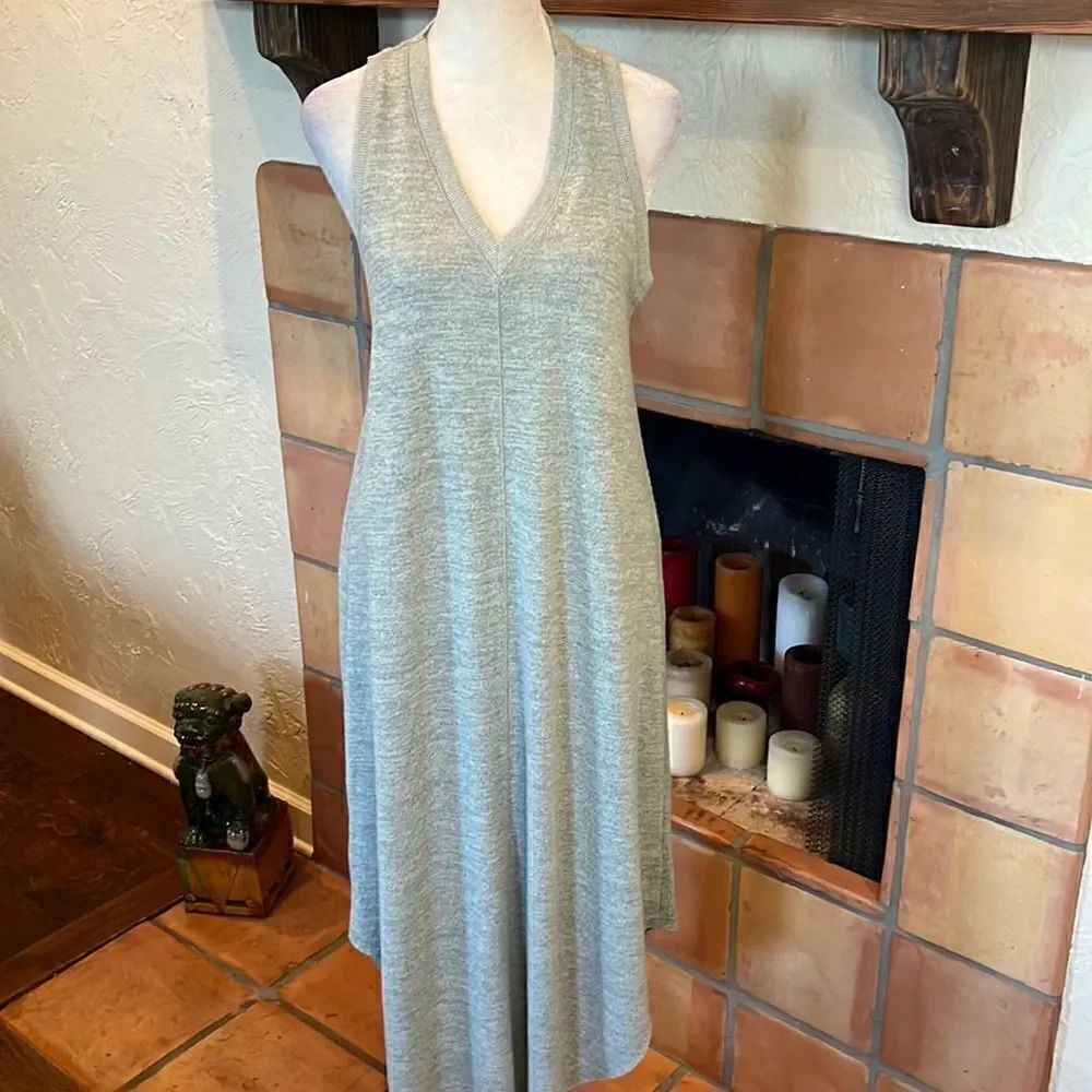 Mudpie Sage Green Stretchy Sleeveless Knit Dress, S!